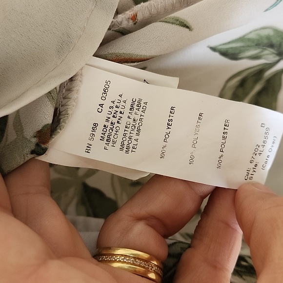 Karen Kane White Multicolor Floral Blouse - Picture 3 of 5